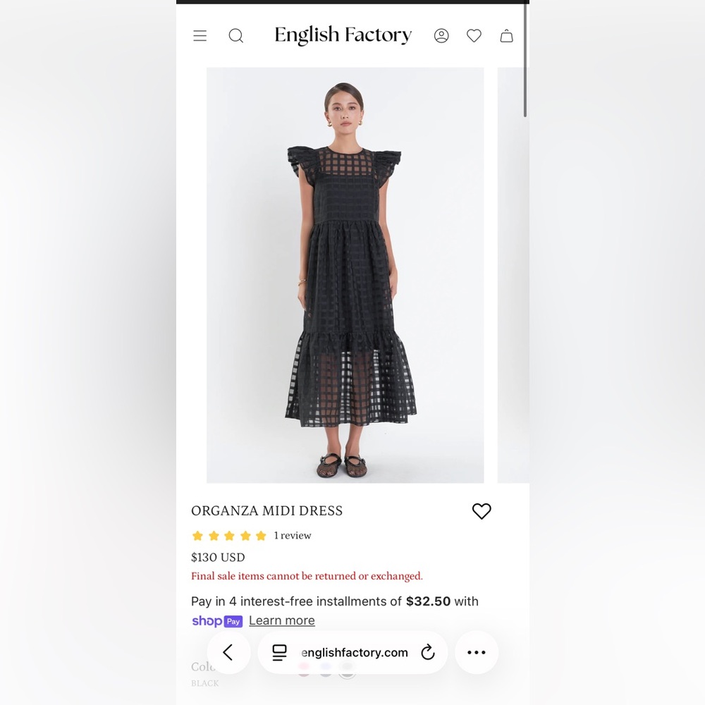 English Factory Organza Midi Dress